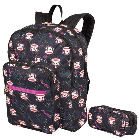 Kit Mochila Paul Frank Escolar Juvenil Costas .